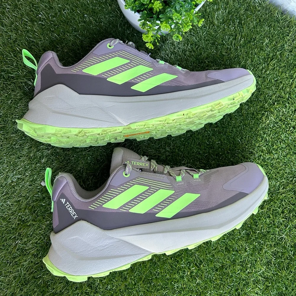 ADIDAS Terrex Free Hiker (Women) Fig/ Green Spark/ Charcoal 9.5 gently used